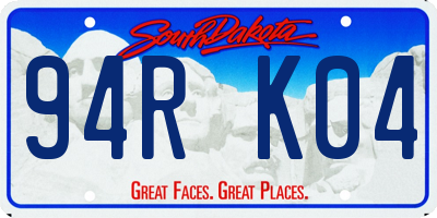 SD license plate 94RK04
