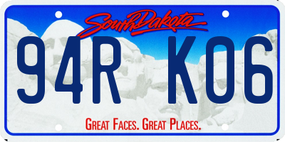 SD license plate 94RK06