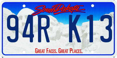 SD license plate 94RK13