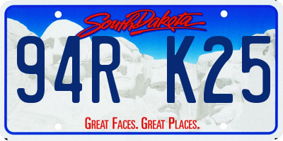 SD license plate 94RK25
