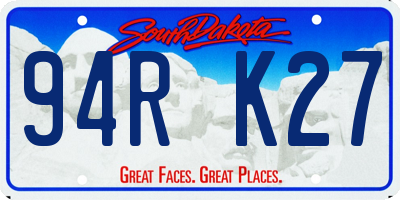 SD license plate 94RK27