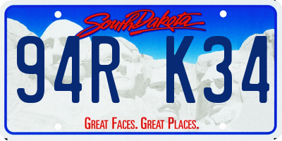 SD license plate 94RK34