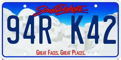 SD license plate 94RK42