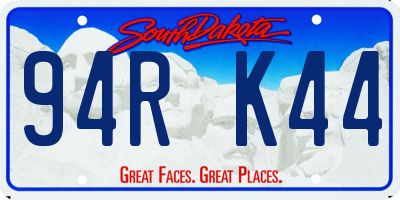 SD license plate 94RK44