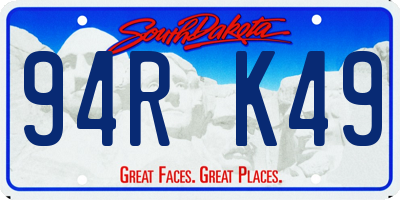 SD license plate 94RK49