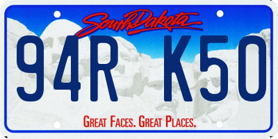 SD license plate 94RK50
