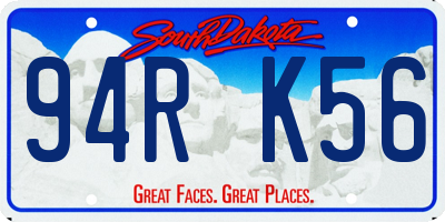 SD license plate 94RK56