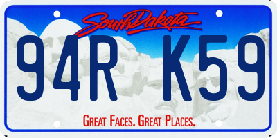 SD license plate 94RK59