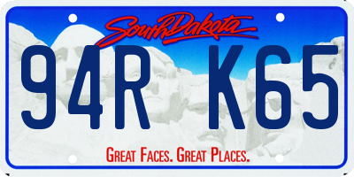 SD license plate 94RK65
