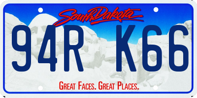 SD license plate 94RK66