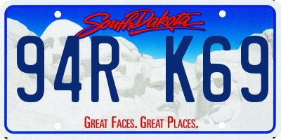 SD license plate 94RK69