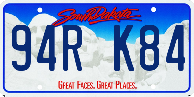 SD license plate 94RK84