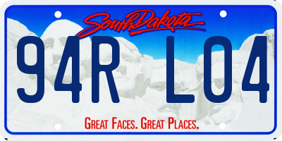 SD license plate 94RL04