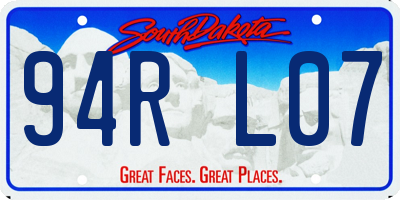 SD license plate 94RL07