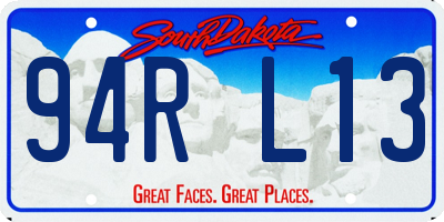 SD license plate 94RL13