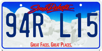 SD license plate 94RL15