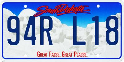 SD license plate 94RL18