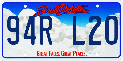 SD license plate 94RL20