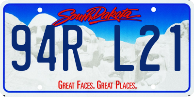 SD license plate 94RL21