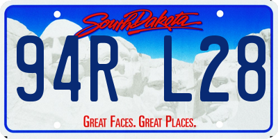 SD license plate 94RL28
