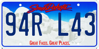 SD license plate 94RL43