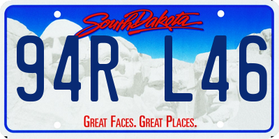 SD license plate 94RL46