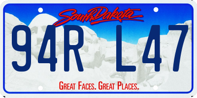 SD license plate 94RL47