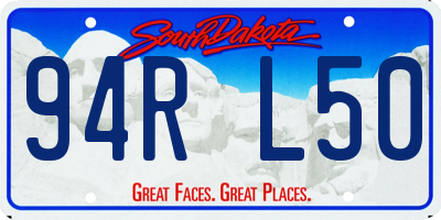 SD license plate 94RL50