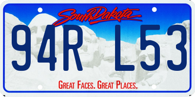 SD license plate 94RL53