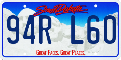 SD license plate 94RL60