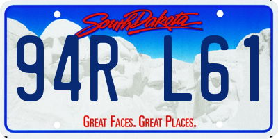 SD license plate 94RL61