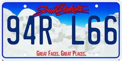 SD license plate 94RL66