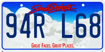 SD license plate 94RL68