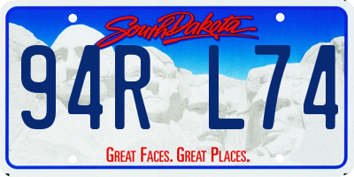 SD license plate 94RL74