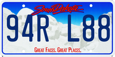 SD license plate 94RL88