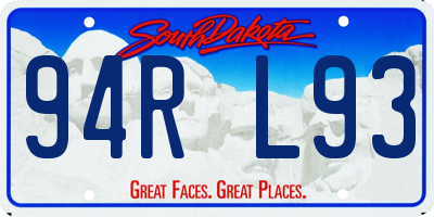 SD license plate 94RL93