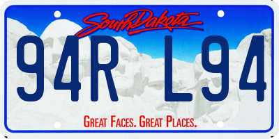 SD license plate 94RL94