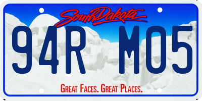 SD license plate 94RM05