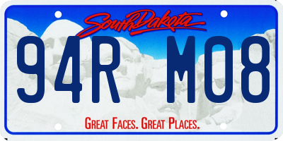 SD license plate 94RM08