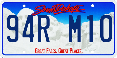 SD license plate 94RM10