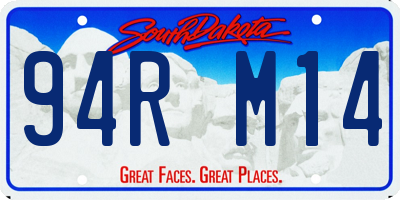 SD license plate 94RM14