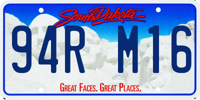 SD license plate 94RM16