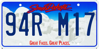 SD license plate 94RM17