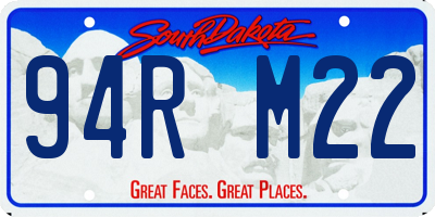 SD license plate 94RM22