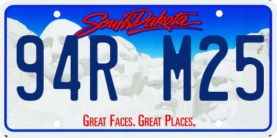 SD license plate 94RM25