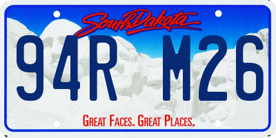 SD license plate 94RM26