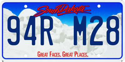 SD license plate 94RM28