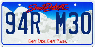 SD license plate 94RM30