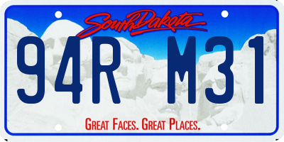 SD license plate 94RM31