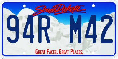 SD license plate 94RM42